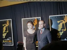Dancer composer Ilan Eshkeri with Christine Evangelista on the Black Sea red carpet